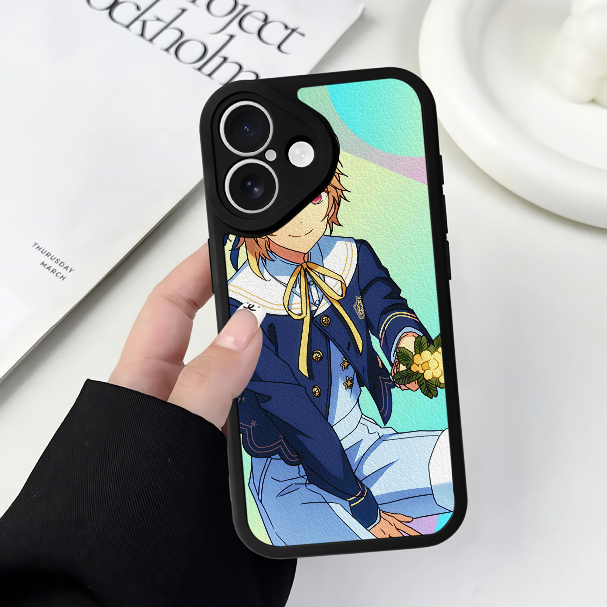 （画像用） あんさんぶるスターズ! Ensemble Stars 【iPhone 16シリーズ対応】シリコンスマホケース（レザー調） 材質：シリコン